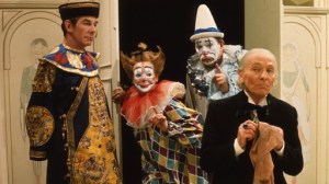 At last a story with some colour photographs!  The Toymaker, clowns and the Doctor
