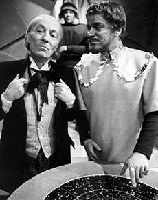 The Doctor and Jago, the Elder's leader