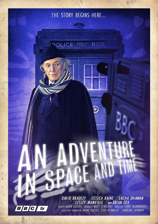 An Adventure in Time and Space Retro Poster First Doctor