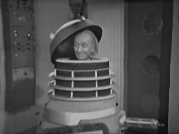 In The Space Museum the Doctor used the top opening of a Dalek casing almost like a hat