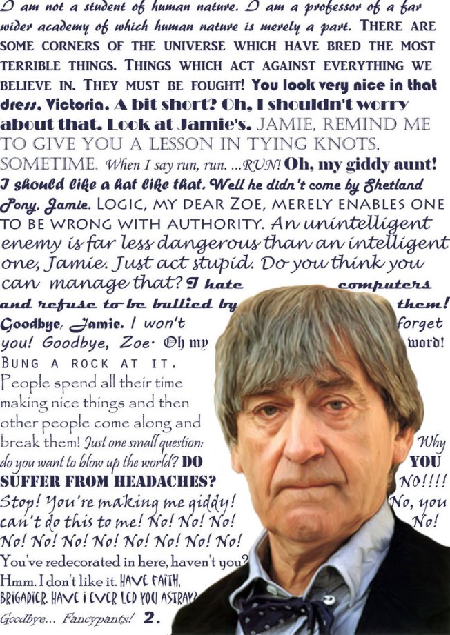 Second Doctor Quotes.  Image courtesy of http://aredell.deviantart.com/art/Second-Doctor-Quotes-200519446