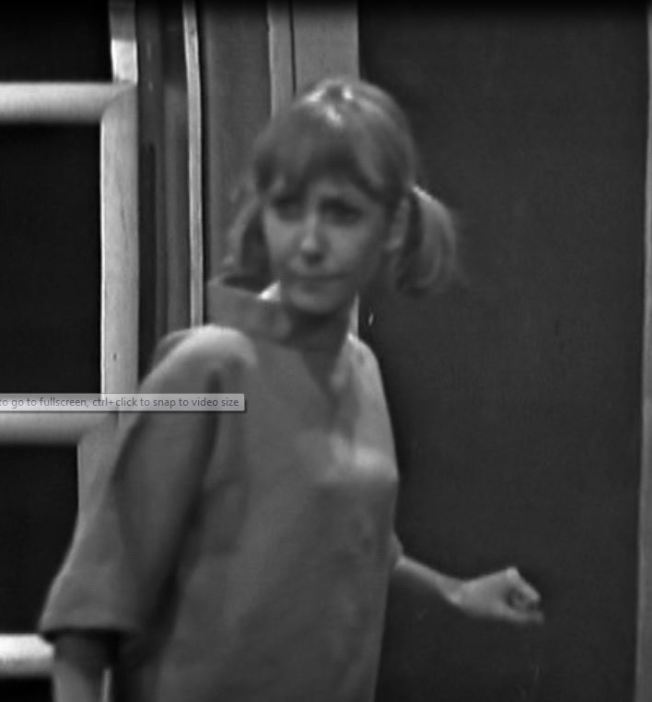 Vicki emerges from the shadows and sees the Dalek reproduction machine