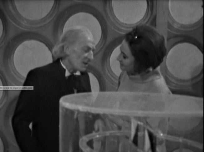 Barbara tells the Doctor that they could repair the Ship's time mechanism, and retrieve Vicki, if they all work together