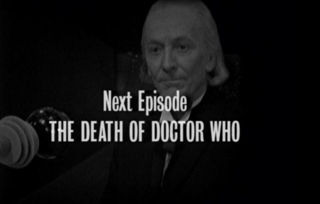 As the credits begin to roll the audience are shocked to learn that the next episode is entitled "The Death of Doctor Who"