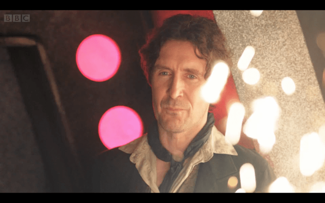 "I'm a Doctor, but probably not the one you were expecting".  The Eighth Doctor, Paul McGann, surprises fans by appearing as the star of The Night of the Doctor