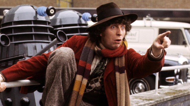 Tom Baker as the Fourth Doctor