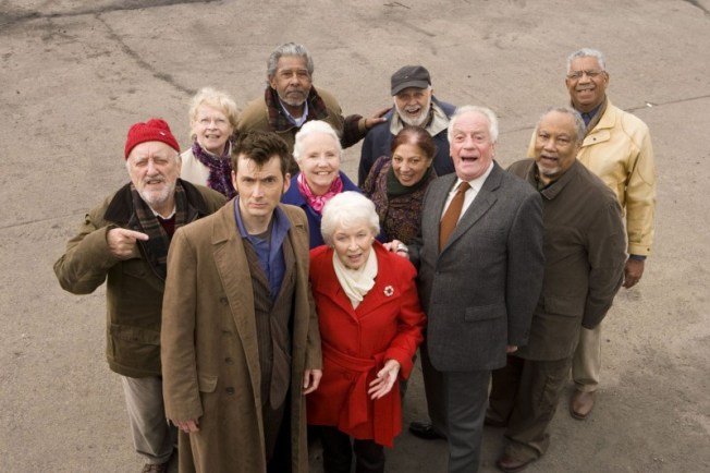 Bernard Cribbins (Wilfred Mott) and June Whitfield (Minnie Hooper) in Doctor Who's The End of Time